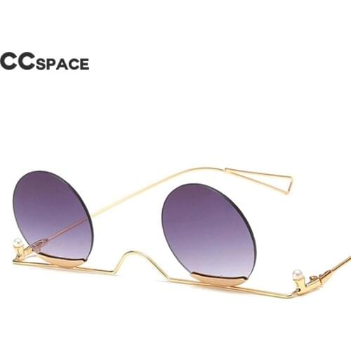 47926 Rimless Round Sunglasses Men Women Fashion Shades UV400 Vintage Glasses