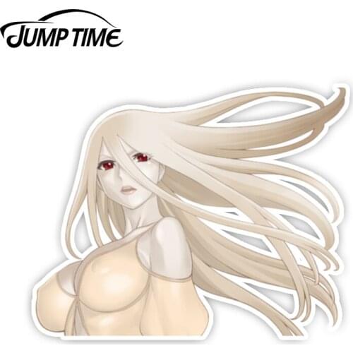 Jump Time 13cmx10.5cm Car Stickers For Dance in the Vampire Bund Anime Graphics Vinyl Car Decals Bumper Window Sexy Mina Decor