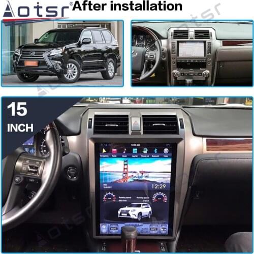 Aorts Vertical Tesla PX6 Android 9.0 64G CARPLAY Car Radio Player For Lexus GX400 GX460 2010 2011 - 2019 Car GPS Navigation DSP
