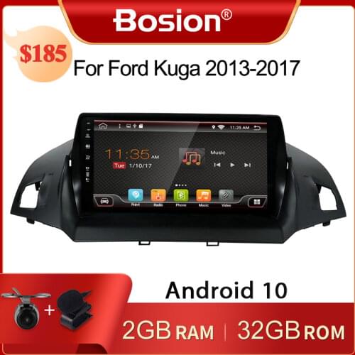 Bosion 9 inch Android 10 Car DVD GPS Player for Ford Kuga 2013-2017 Car Radio Stereo Head Unit Navigation Wifi 4G Mirro-link