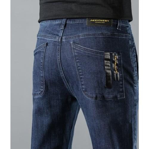 ICPASN Ankle Length Skinny Jeans Men Stretch Big Size 40 42 44 46 Denim Mens Jeans Pants Black Jeans Male 2020