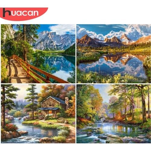 HUACAN Natural Scenery Pictures By Number Kits Home Decor Painting By Number Mountain Drawing On Canvas HandPainted Art Gift