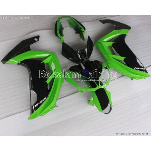Body Kit For Kawasaki Ninja Plastic Fairing ER-6F 2012-2015 Green Black Bodywork ER6F 12 13 14 15 ER 6F 650R Cowling