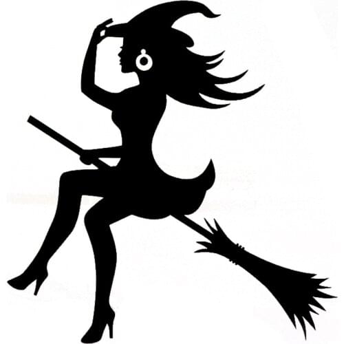 Creative Sexy Witch Shape Car Sticker Fashion Vinyl Decals Auto Styling Decoration Car Exterior Accessories Waterproof,12cm*11cm