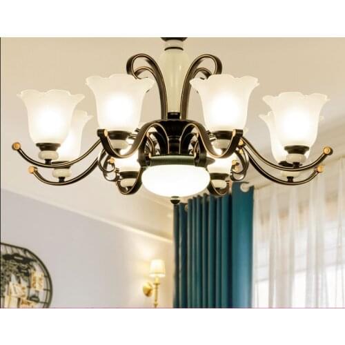 American living room Nordic retro restaurant chandelier wrought iron simple country bedroom lamp wrought iron study lamp