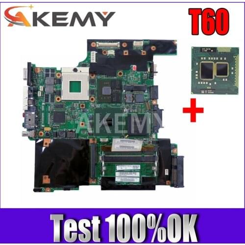 Akemy For Lenovo Thinkpad T60 14.1 laptop motherboard 42T0122 945PM DDR2 free cpu X1400 Graphics