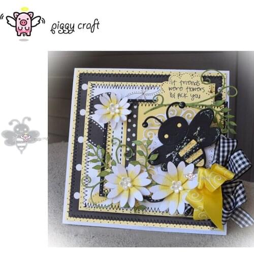 Piggy Craft metal cutting dies cut die mold Bee decoration Scrapbook paper craft knife mould blade punch stencils dies