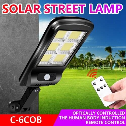 Powerful Remote Control Upgraded COB Solar Light PIR Motion Sensor IP65 Outdoor Solar Wall Light Street Light Waterproof Lamp