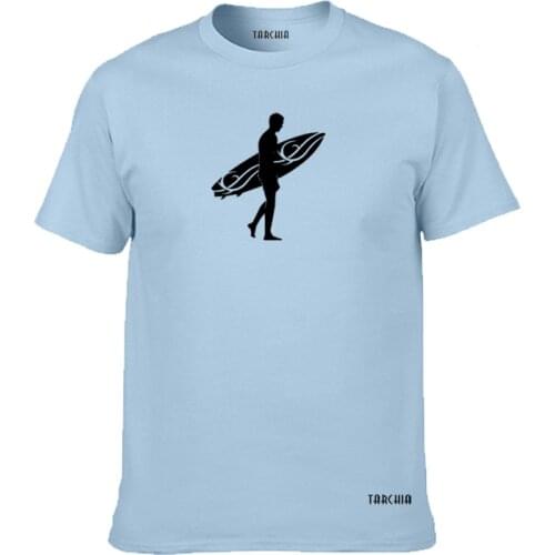 Mens T-shirt TARCHIA Summer Man Short Sleeve T shirt Pure Color Cotton Cool Logo Fashion t shirt Male Tops Tee 062205