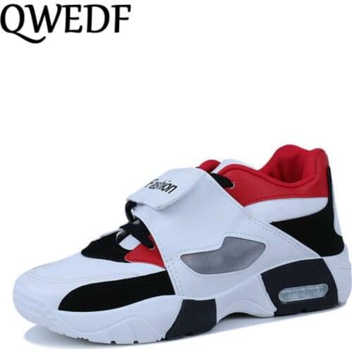 QWEDF 2019 New men casual shoes young Men soft sneakers shoes Breathable Fashion thick soled wear-resisting flat shoes ZZ-024