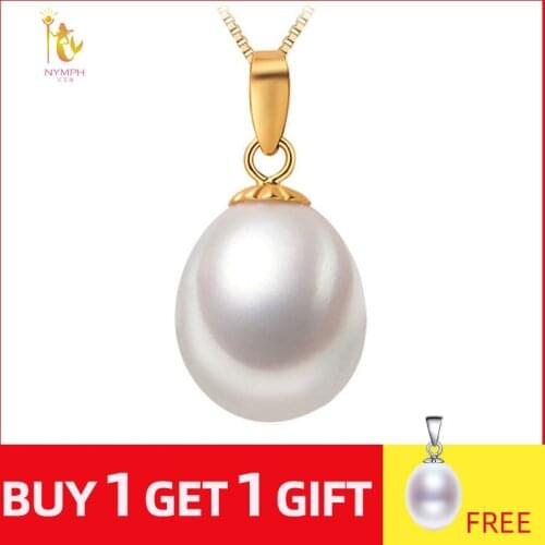 NYMPH 18K Gold Peandant Pearl Jewelry Necklaces & Pendant For Lovers Brand Party Pearl Pendants Send s925 Silver Chain [DZ1005]