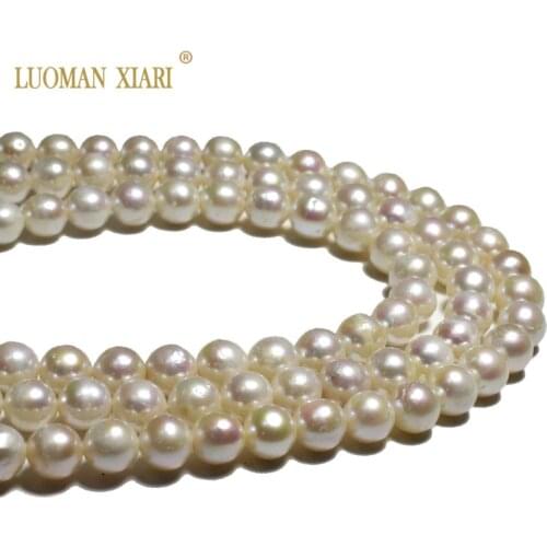 Wholesale AAA 100% Natural Round Baroque Pearl For Jewelry Making DIY Necklace Earring Ring Bracelet 8-10mm