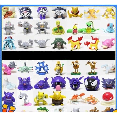 Pokemon Haunter Cloyster Abra Ponyta Machop Gengar Ponyta Machamp Geodude Graveler Farfetch Cute Action Figure Model Toys