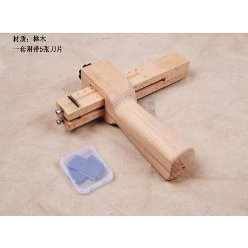 Professional Wood Adjustable Strip and Strap Cutter Craft Tool Leather Hand Cutting Tools DIY