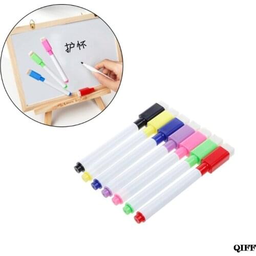Drop Ship&Wholesale 5Pcs Whiteboard Pen Erasable Dry White Board Markers Black Ink Fine Size Nip APR28
