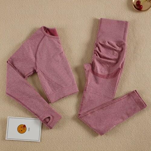 CHRLEISURE Womens Tracksuit High Waist Thin Sexy Leggings Sports Long Sleeves 2 Piece Sets Womens Outfit