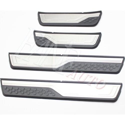 Car Styling Stainless Steel Led Door Sill Scuff Plate Guard Sills Protector Trim For Honda CRV CR-V 2017-2020