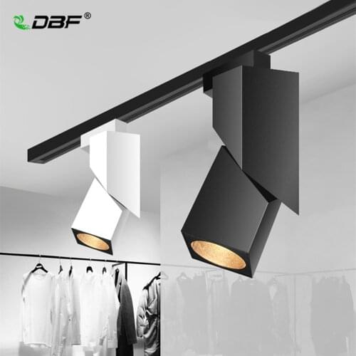 [DBF]Nordic LED Track Light Spotlight Rail Light Modern Dimmable 10W 12W 15W Spot Light for Living room Bedroom Corridor 85-265V