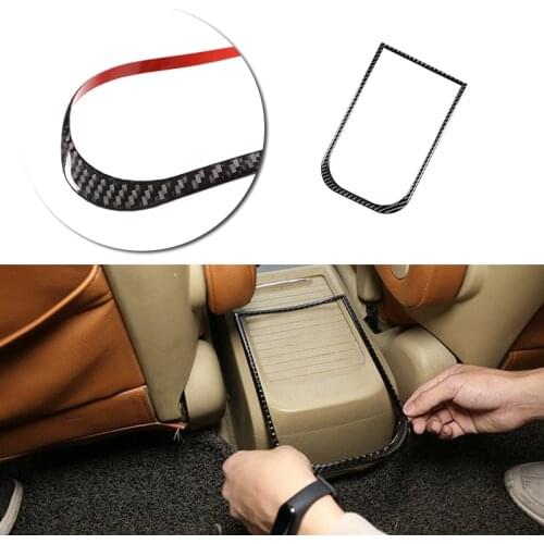 Car Carbon Fiber Center Armrest Box Outer Frame Cover Sticker Trim For Honda CRV 2007 2008 2009 2010 2011
