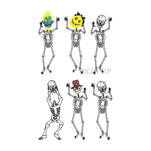 Waterproof Temporary Tattoo Sticker on body skull head tattoo tatto stickers flash tatoo fake tattoos for men girl women