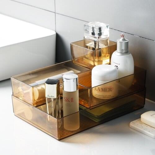 Drawer Style Make Up Storage Box Plastic Sundries Cosmetic Container Kitchen Cutlery Divider Case Desktop Sundries Organizer