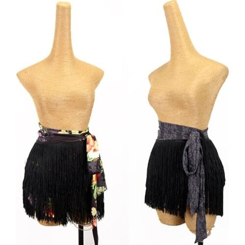 Latin Dance Clothing Female Practice Dress Latin Fringe Skirt Professional Rumba Tassel Clothes Samba Training Skirt DQL5861