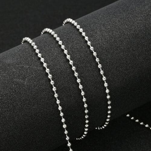 ZHUKOU 3dollars/1m Stainless Steel chain women Necklace Accessories for Jewelry 2mm width handmade Bracelet chain jewelry making
