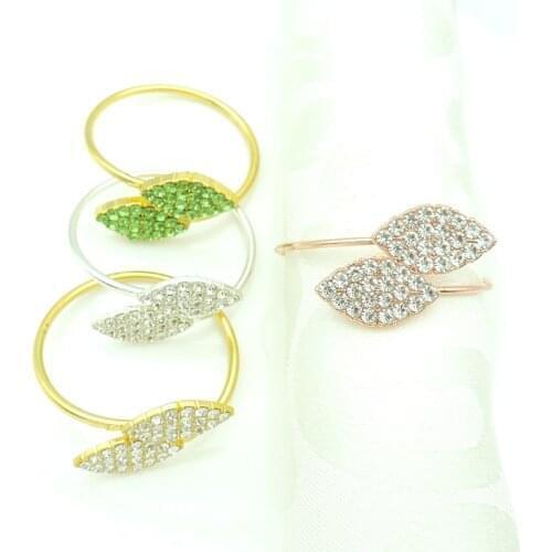 1pcs/lot Creative exquisite napkin ring leaf napkin buckle holiday party tableware napkin ring desktop decorations
