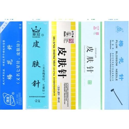 10pcs huanqiu/Hwato/huaguan Acupuncture disposable dermal needle single/double head skin needle beauty massage