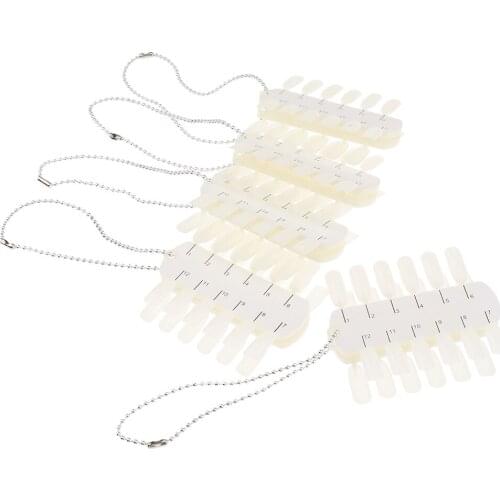 100 Tips Double Layer Nail Color Display Card Nail Art Practice Design Training Plastic Polish Board Swatches with Ball Chain