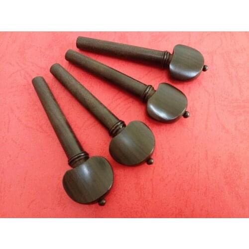 12 pcs new black ebony violin tuning pegs 4/4 full size violin accessories