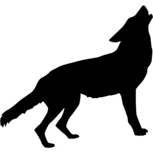 13*12CM Wolf Howling Car Stickers Decals Animals Wolf Motorcycle Decorative Car Stickers And Decals C2-0123