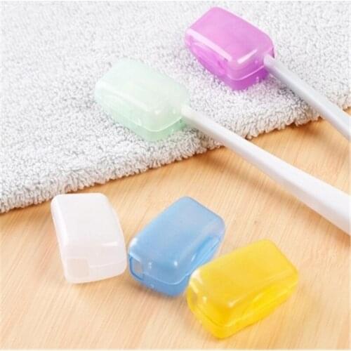 5Pcs/set Colorful Portable Travel Toothbrush Head Cover Storage Hiking Camping Plastic Toothbrush Cap Protective Cover