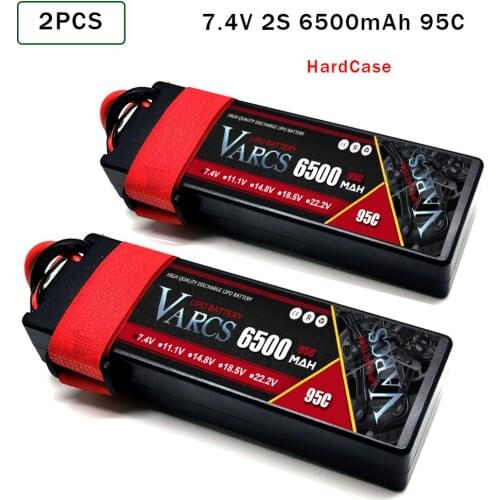 2PCS VARCS RC battery Lipo 2S 3S 7.4V 11.1V 6500mah 6750mah 9300mah 10000mah 95C 130C 140C for RC Car Boat Stampede Drone