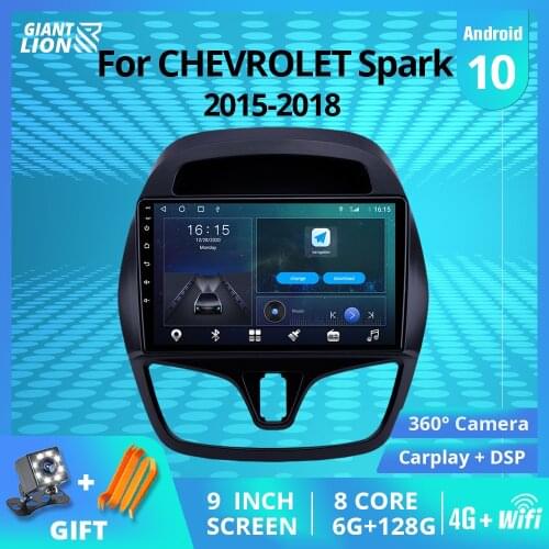 2DIN Android 10.0 Car Radio For CHEVROLET Spark 2015-2018 GPS Navigation Car Receiver Stereo Receiver DSP Car Multimedia Player