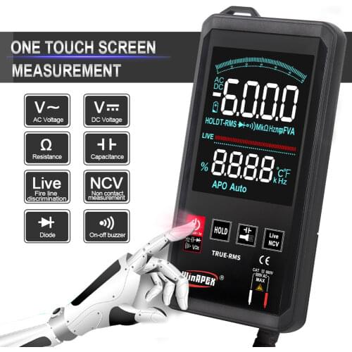 Automatic Digital Multimeter 6000 Counts Intelligent Scanning AC DC Measurement NCV True RMS Measurement Touch Screen Multimeter