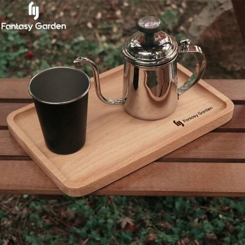 Wooden Tray Fruit Plate Decoration Plate Japanese Beech Retro Coffee Tea Plate Saucer Trays