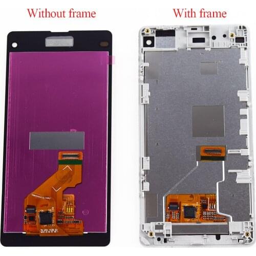 For Sony Xperia Z1 Mini Compact D5503 M51w LCD Display Monitor Screen + Touch Screen Digitizer Sensor Glass Panel Assembly Frame