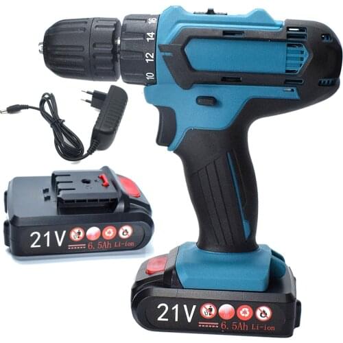 21V Cordless Drill lithion Batteries Electric Screwdriver 2 Speed Impact Drill Power Driver 2 IN1 Hammer Electric Hand Drill