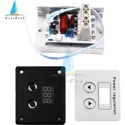 AC 220V 10000W 80A SCR Digital Control Electronic Voltage Regulator Speed Control Dimmer Thermostat + Digital Meters