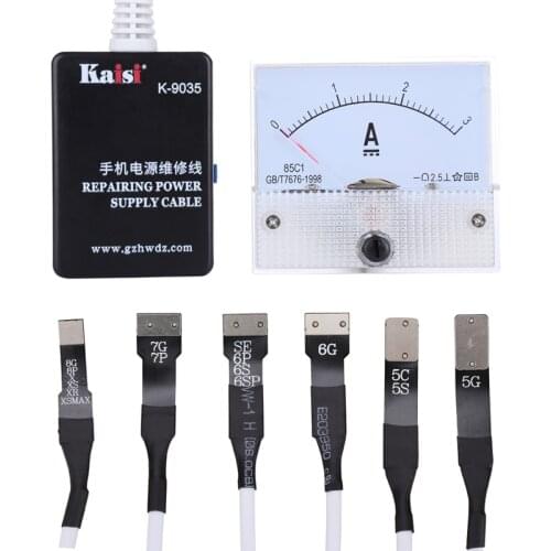 K-9035 DC Power Supply Cable With Multimeter Display Parts For iPhone XR/XS/XS Max/8P/8/7/7P/6S/6/5 Test Cable Repair Tool