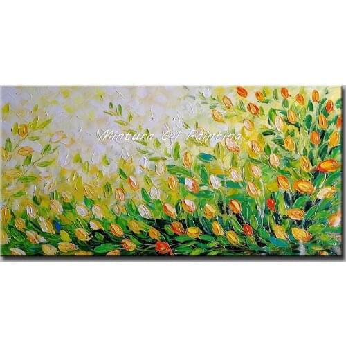 Mintura Oil painting For Living Room Home Decor Acrylic Canva Colorful Flowers Wall Art Hotel Decoration Office Decor No Framed