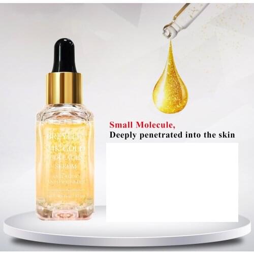 BREYLEE 24k Gold Serum Collagen Essence Anti-Aging Remove Wrinkles Face Skin Care Lifting Firming Whitening Repairing Serum 17ml