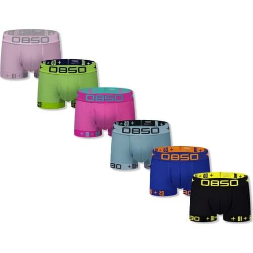 85 Brand 6 Pcs/lot Men Underwear Boxer Shorts Set Cotton Breathable Sexy Man Underpants Boxers Hombre 6 Colors U Pouch Wholesale