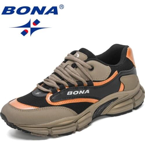 BONA 2021 New Designers Treny Sneakers Men Outdoor Training Sports Shoes Non-slip Casual Running Shoes Man Jogging Footwear