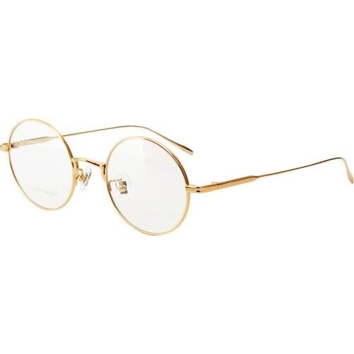 Round Myopia Glasses Prescription Glasses Men/Women Eyeglasses High Quality Cat Eye Glasses Optical Glasses Frame Titanium 023