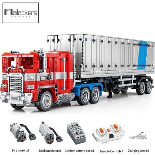 Follow Store =$2 Coupon Super RC Robot Truck Electric Remote Control Cars Model Building Blocks Bricks Toys For Children Gifts