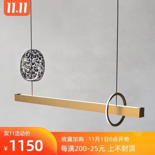 Postmodern minimalist long chandelier, artistic personality, restaurant, bar, study, tea room, creative lighting