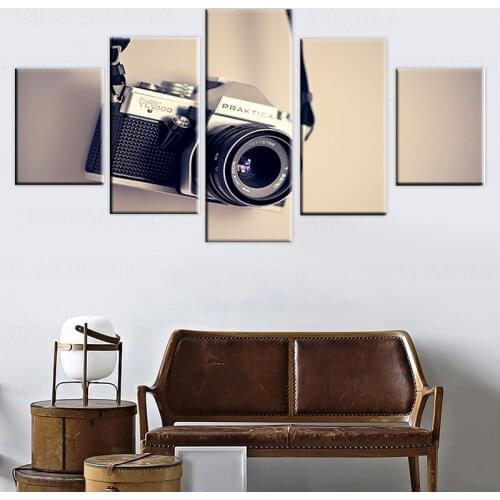 Artworks Poster Modular Canvas Pictures 5 Pieces Camera Painting Decoration Home For Living Room HD Prints Modern Frame Wall Art