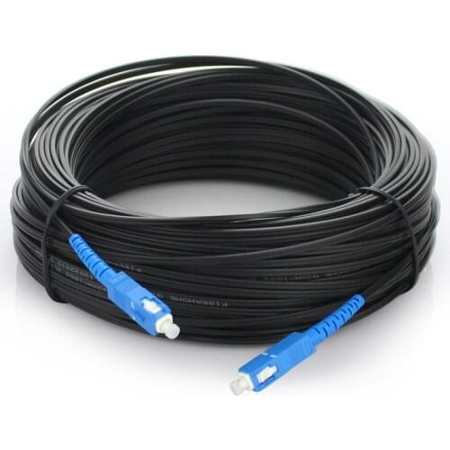 Outdoor drop cable SC single-mode SM simplex FTTH single-mode fiber Jumper Cable Steel Stengthen Free shipping